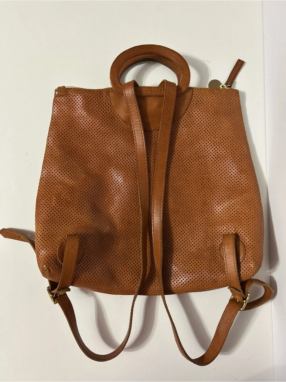 ⭐️Clare V Marcelle backpack in perforated leather⭐️as is